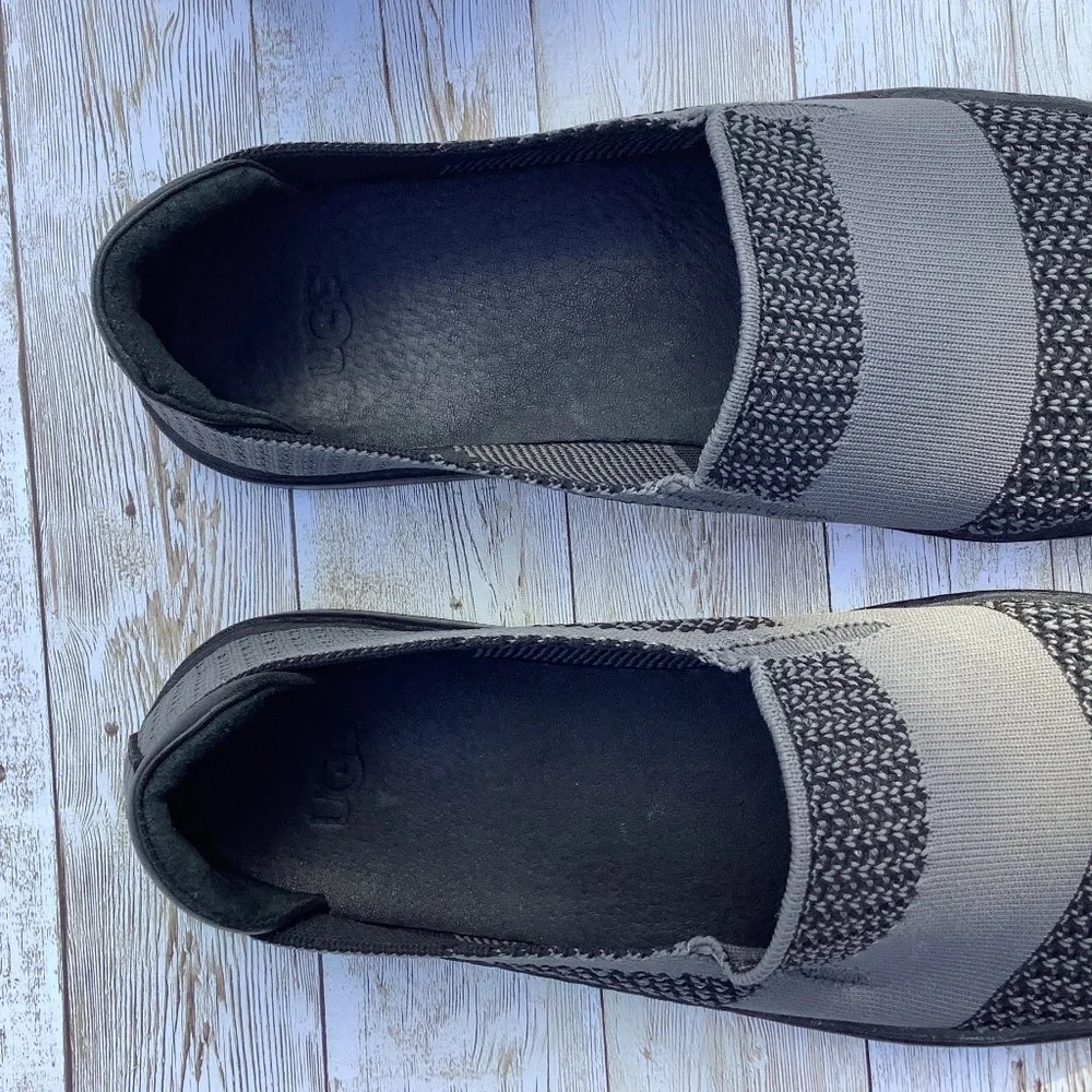 UGG Women's Sammy Slip On Black Gray Knit Hyper Weave Casual Sneakers Size 9.5 - Picture 11 of 13